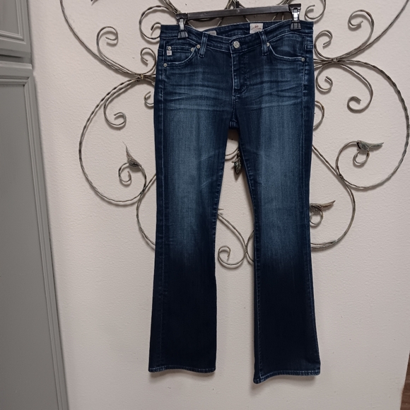 ag ADRIANO GOLDSCHMIED Angelina Petite Bootcut 49 button jeans, 27R - Picture 1 of 16
